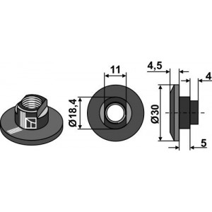 Гайка М10х1,5