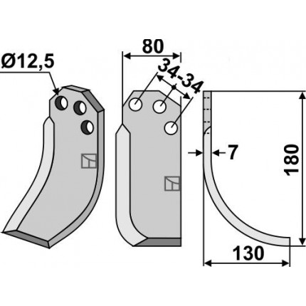 Фрезерный нож, правый