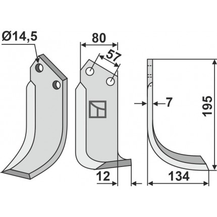 Фрезерный нож, правый
