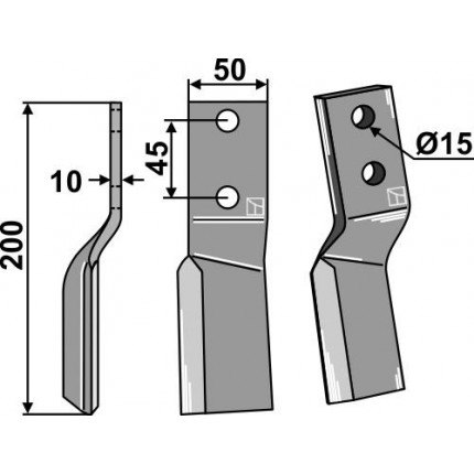 Ротационный зуб, левый