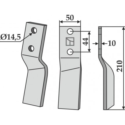 Ротационный зуб, правый