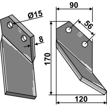 Ротационный зуб, правый