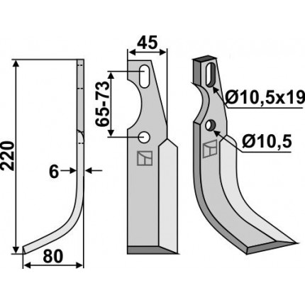 Универсальный Фрезерный нож, левый