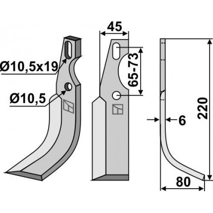 Универсальный Фрезерный нож, правый