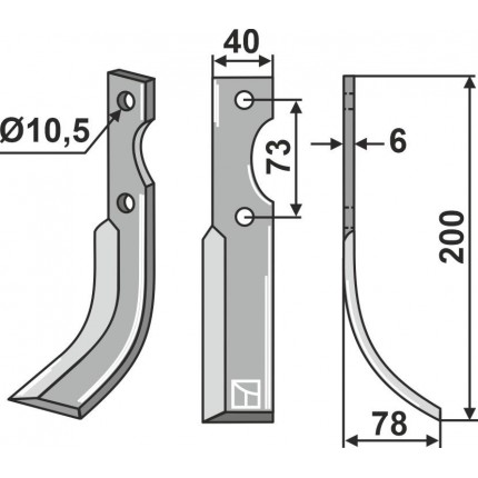 Фрезерный нож, правый