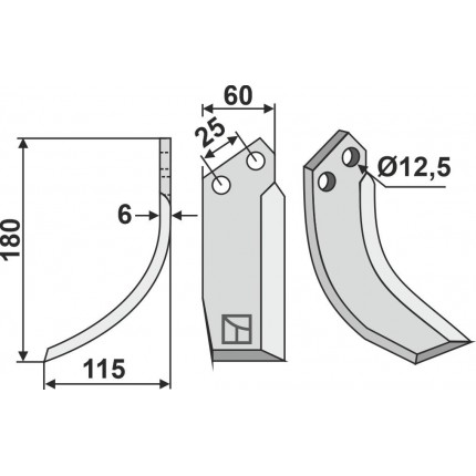 Фрезерный нож, левый