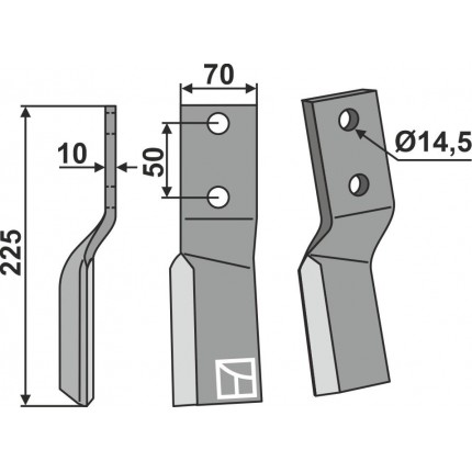 Ротационный зуб, левый