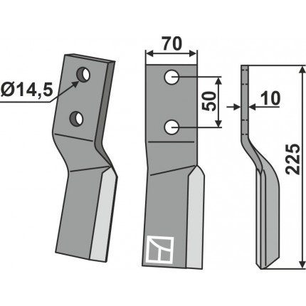 Ротационный зуб, правый