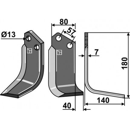 Фрезерный нож, правый