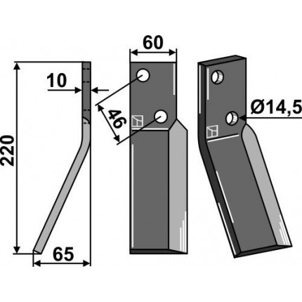 Ротационный зуб, левый
