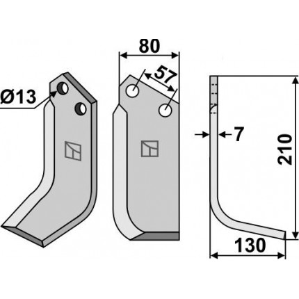 Фрезерный нож, правый