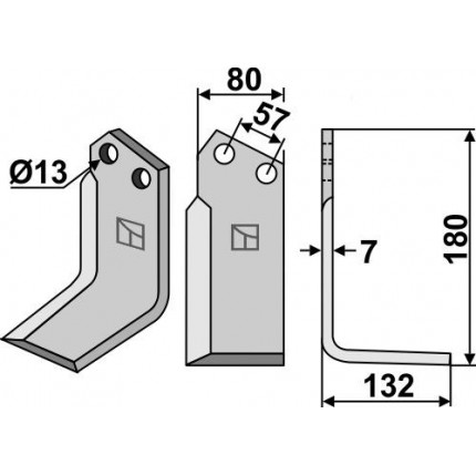 Фрезерный нож, правый