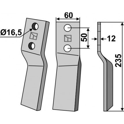 Ротационный зуб, правый