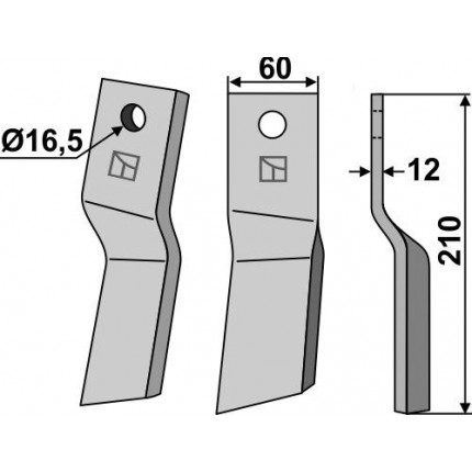 Ротационный зуб, правый