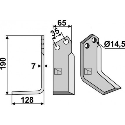 Фрезерный нож, левый
