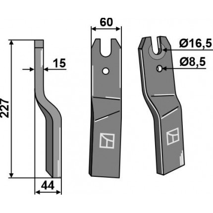 Ротационный зуб, левый