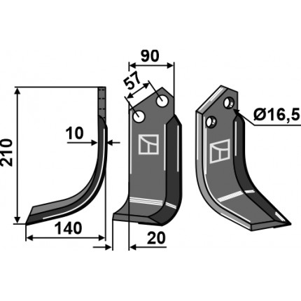 Фрезерный нож левый