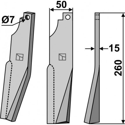 Ротационный зуб, правый