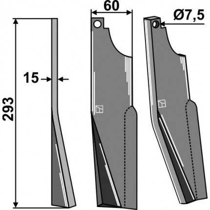 Ротационный зуб, левый