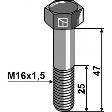 Болт шестигранный М16х47- 12.9