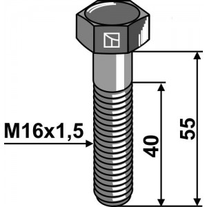 Болт М16х1,5х55 - 10.9