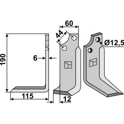Фрезерный нож, левый
