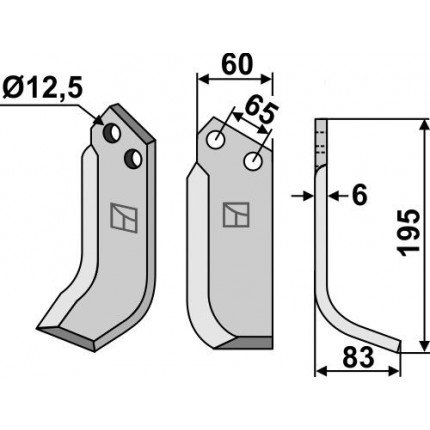 Фрезерный нож, правый