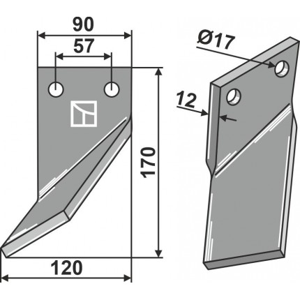 Ротационный зуб, левый