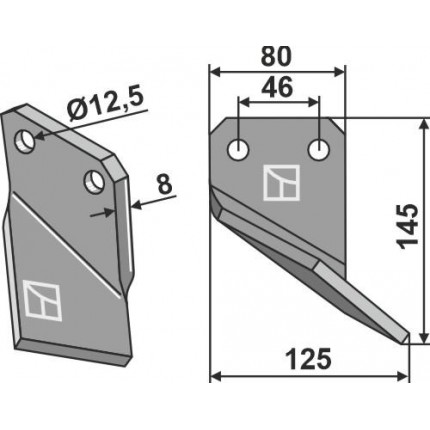 Ротационный зуб, правый