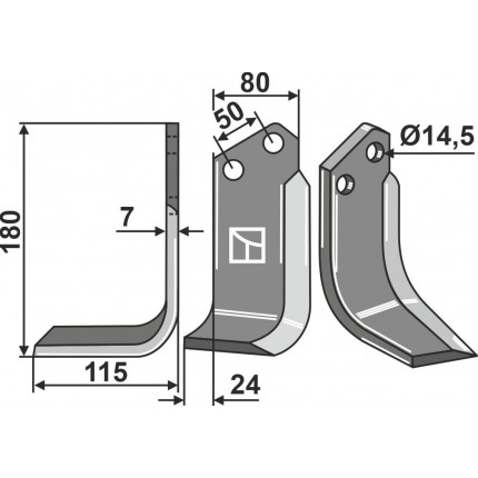 Фрезерный нож, левый