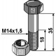Болт с гайкой - M14x1,5 - 12.9