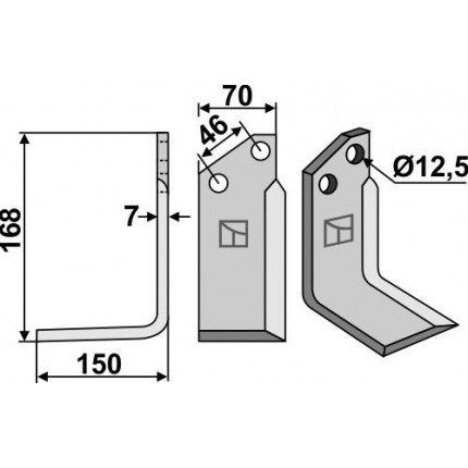Фрезерный нож, левый