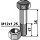 Болт шестигранный М12х1,25х35 с гайкой