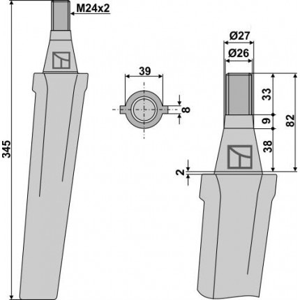 Зуб ротационной бороны