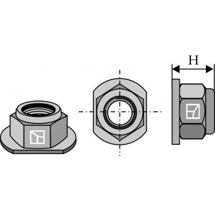 Стопорная гайка - коническая - M24x2 - 8.8