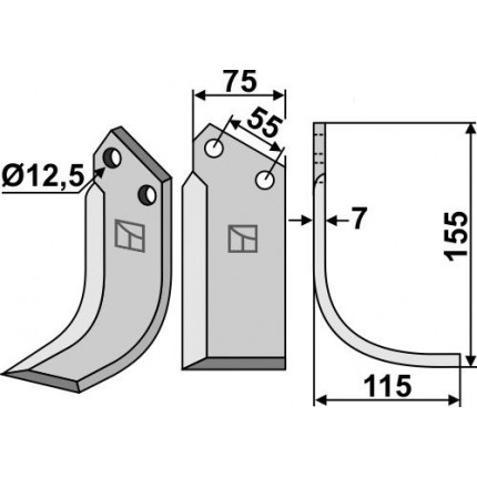 Фрезерный нож, правый