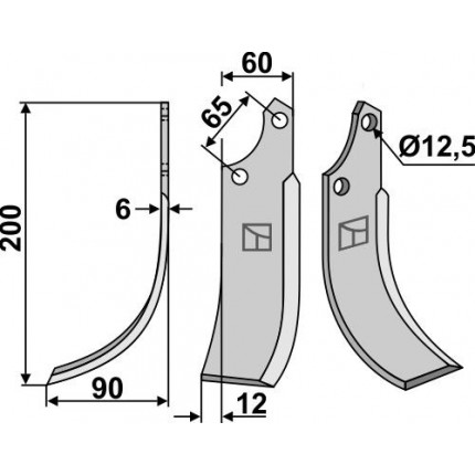 Фрезерный нож, левый