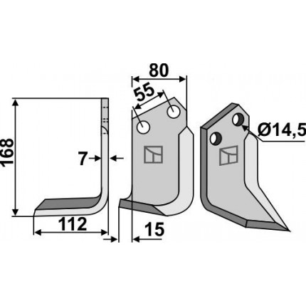 Фрезерный нож, левый