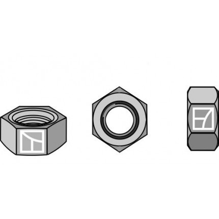 Стопорная шестигранная гайка - M18x1,5 - 10.9
