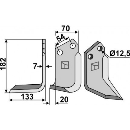 Фрезерный нож, левый