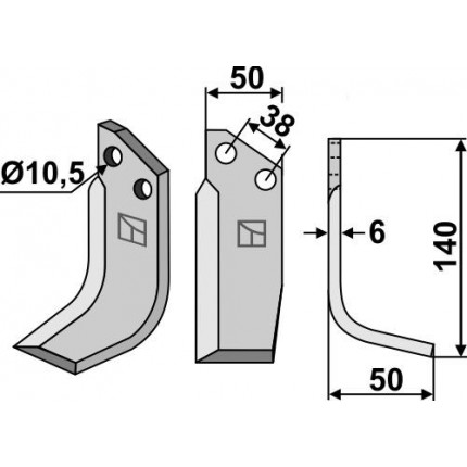 Фрезерный нож, правый