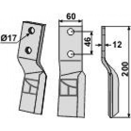 Ротационный зуб, правый