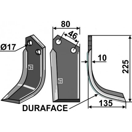 Фрезерный нож правый