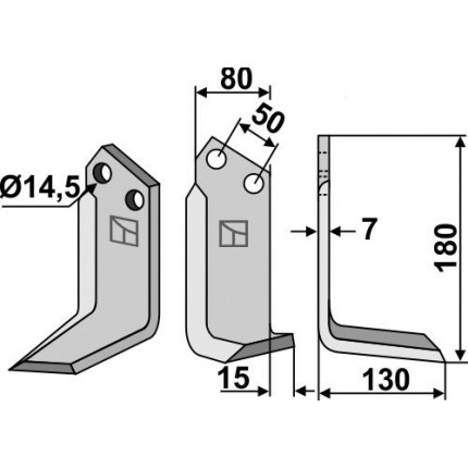 Фрезерный нож, правый