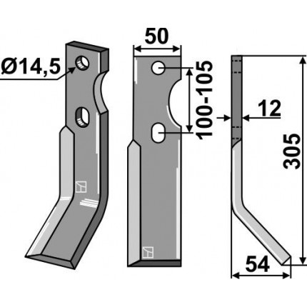 Ротационный зуб правый