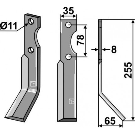 Ротационный зуб, правый