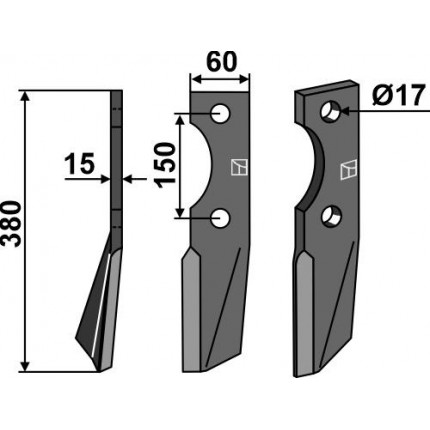 Ротационный зуб, левый