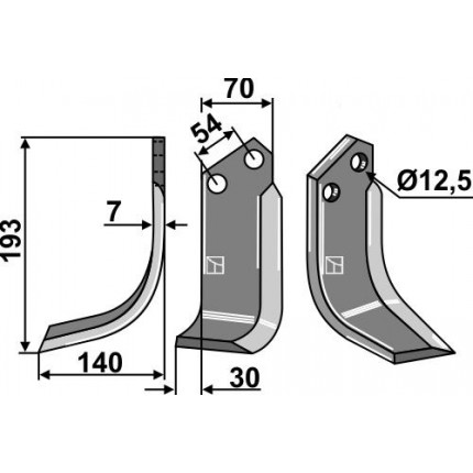 Фрезерный нож, левый