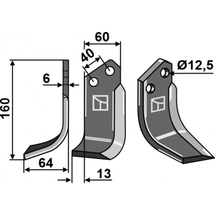 Фрезерный нож, левый