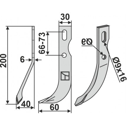 Универсальный Фрезерный нож, левый